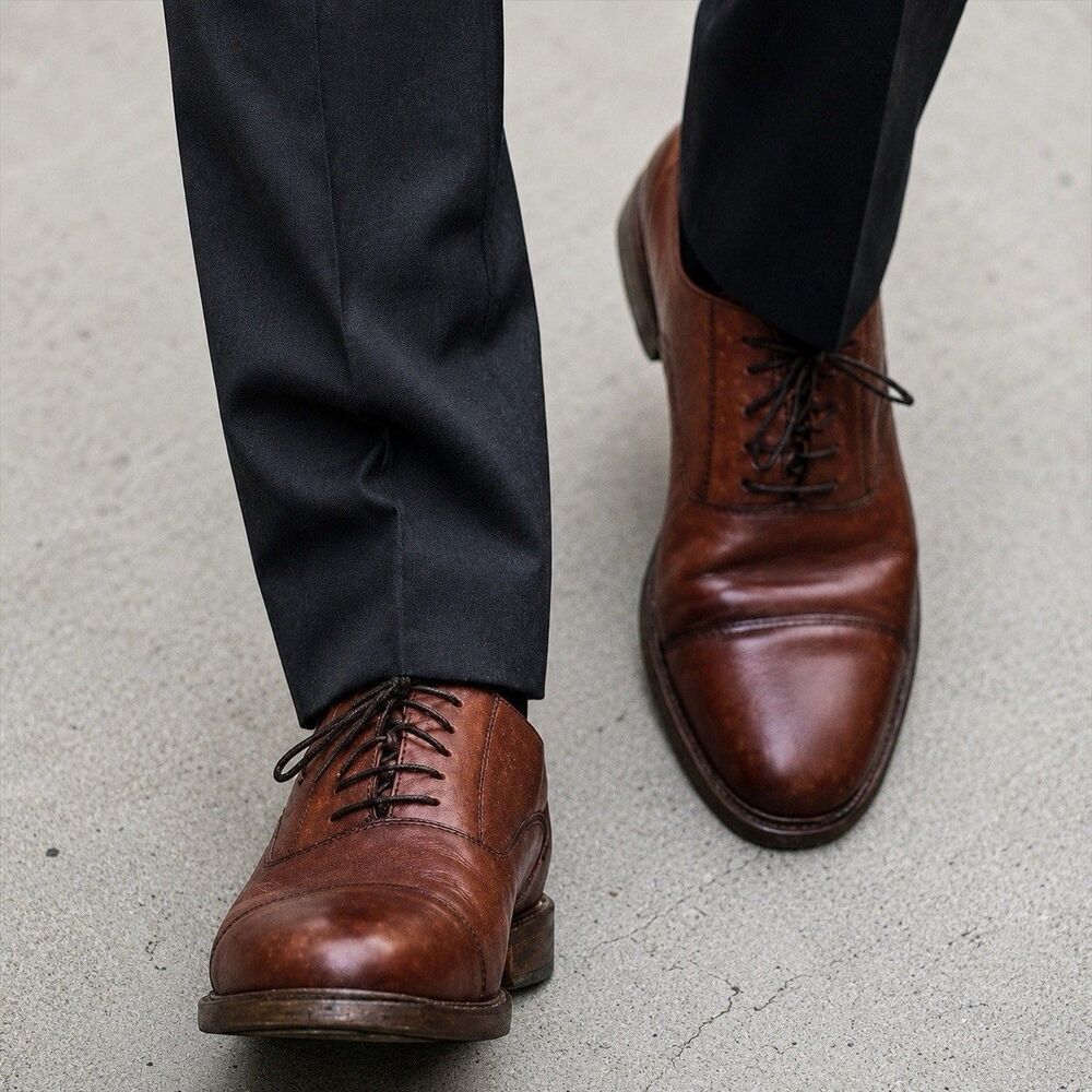 Timberland Mens 11M Brown Waterproof Cap Toe Oxford Dress Shoes Made In Portugal